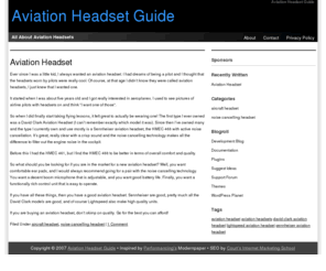 aviationheadsetguide.com: Aviation Headset Guide
All about aviation headsets