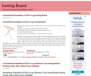 ironing-board.info: Ironing Board
The best ironing board deals online, plus ironing board covers, ironing board wall mounts, and more!