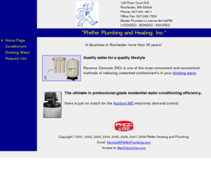 pfefferplumbing.com: Pfeffer Plumbing and Heating, Inc. - Sales, Service and Installation in Rochester, MN
Pfeffer Heating and Plumbing - Sales, Service and Installation in Rochester, MN