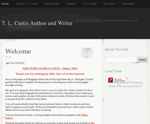 tlcurtis.com: T. L. Curtis Author and Writer
Author and Writer information about Tracy Curtis, T. L. Curtis including projects, articles and stories