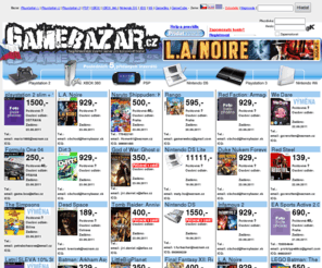 gamebazar.cz: GAMEBAZAR.cz - Nejpřehlednější inzertní server pro konzolové hráče
GAMEBAZAR.cz - Nejpřehlednější inzertní server pro konzolové hráče