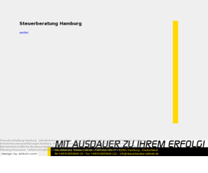 lohnbuchhaltung-hamburg.com: Steuerberater Hamburg - Günter Zielinski, Annuitätenrechner
Aktuelle Seite: Übersicht, Steuerberater Günter Zielinski, Rolfinckstraße 37, 22391 Hamburg, Deutschland, Tel +49(0)40/53640-10, Fax +49(0)40/53640-121, www.steuerberater-zielinski.de