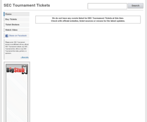 sectournamenttickets.org: SEC Tournament Tickets
Consumer guide to buying SEC Tournament tickets! SECTournamentTickets.org reveals the cheapest SEC Tournament ticket sellers.