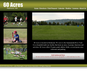 60acres.org: 60 Acres
60 Acres park offers 25 game grade athletic fields, covered picnic area, restrooms and parking for an array of events.
