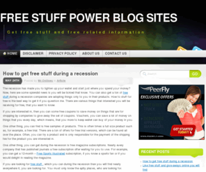 freestuffpower.net: FREE STUFF POWER BLOG SITES « Get free stuff and free related information
Get free stuff and free related information