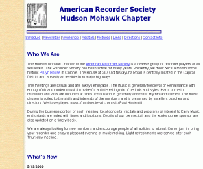 hudsonmohawkrecorder.org: Hudson Mohawk Recorder Society
