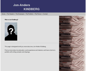 jonkindberg.net: Jon Kindberg
Jon-Anders Kindberg