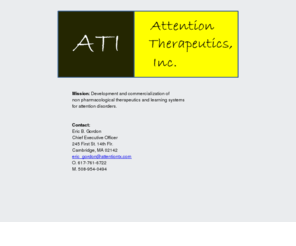 attentiontx.com: Attention Therapeutics, Inc.
Psymetrix develops, manufactures and markets the MDx System as an aid to clinicians in the diagnosis and treatment of depression and bipolar disorders.