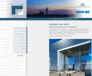 kranhaus-sued.com: KRANHAUS SÜD
Anspruch auf Weite - Das Kranhaus Süd öffnet seine Türen für Sie. Spektakuläre Architektur, innovative Gebäudetechnik, hochwertigste Ausstattung und die unvergleichliche Lage direkt am Rhein machen das Kranhaus Süd zu einem der interessantesten Gewerbeimmobilien in ganz Deutschland.