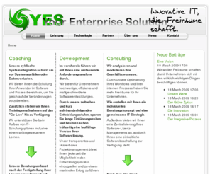 project-yes.com: Maßgeschneiderte Softwaredienstleistungen für Unternehmen | YES - Your Enterprise Solution
Hochwertige, effiziente und maßgeschneiderte Softwaredienstleistungen für Unternehmen. Unsere Unternehmensberatung, Prozessoptimierung und Entwicklung schafft Freiräume, damit Sie sich auf Ihr Geschäft konzentrieren können.