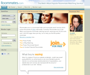 123roommates.com: Roommates, roommate finder and roommate search service
Roommates.com is a roommate finder and roommate search service. Roommates.com offers an effective way for you to find roommates and rooms for rent.