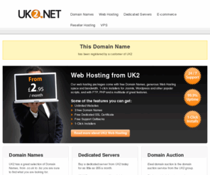 chew-valley.co.uk: Domain name registration and website hosting from UK2
UK2 offers affordable domain names, web hosting, e-commerce hosting, reseller hosting and dedicated servers.