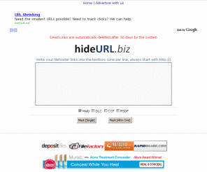 hideurl.biz: HideUrl - Redirect
Free URL Redirection Service. Shortly long URL's quick and easy