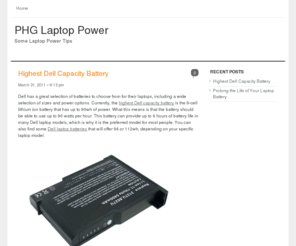 phgbattery.com: PHG Laptop Power — Some Laptop Power Tips
Some Laptop Power Tips