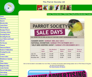 theparrotsocietyuk.org: Parrots, parrot conservation, breeding, Parrot Society UK
Parrots and parrot conservation care and breeding and The Parrot Society UK. Details on parakeets, conures, lovebirds, cockatoos, macaws and amazons.