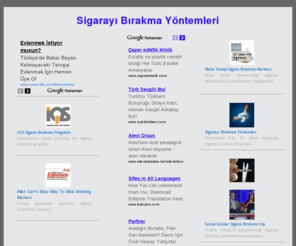 sigarayibirakmayontemleri.com: Sigarayı Bırakma Yöntemleri
 Sigarayı bırakma yöntemleri, sigarayı bırakmak isteyenler için piyasadaki ürünleri ve teknikleri tanıtıyoruz 