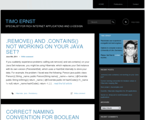 timo-ernst.net: Blog of Timo Ernst
A blog about Rich Internet Applications and User-interface design