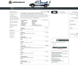 towingrichmond.com: Top Towing Richmond | Find the Best Towing Company in Richmond, CA Today
San Pablo Towing - Let us help you find the top Towing in San Pablo, CA.  Find addresses, phone numbers, driving directions, reviews and ratings on towingrichmond.com