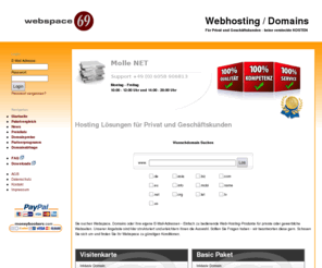 webspace69.de: webspace69 - Webhosting - Webspace - Domains - Für Privat und Gewerblich Webseiten
Sie suchen Webspace, Domains oger Ihre eigene E-Mail-Adressen - Einfach zu bedienende Web-Hosting-Produkte für private oder gewerbliche Webseiten. Unserer Angebote sind klar strukturiert und erleichtern Ihnen die Auswahl. Sollten Sie Fragen haben - wir beantworten diese gern. Schauen Sie sich um und finden Sie Ihr Webspace zu günstigen Konditionen.