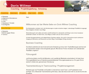 the-coach.info: Doris Willmer Coaching
Business Coach Doris Willmer bietet Lösungen für Führungskräfte und Teams, Unterstützung bei der Entscheidungsfindung. Weitere wichtige Themen sind Zeit- und Stressmanagement ergänzt durch Gesundheitscoaching.