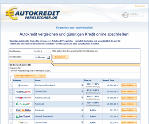 autokredit-vergleicher.de: Autokredit vergleichen und günstigen Kredit abschließen
Mit dem Autokredit-Vergleicher jetzt Autokredite vergleichen und günstigen Kredit finden.