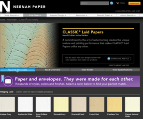 classiclaid.com: Laid Paper and Textured Paper| CLASSIC Laid | Neenah Paper
Classic Laid by Neenah is the best in laid paper. Textured paper offers you the means to express your vision in all elements of your product. Available in many weights and colors, our Classic Laid line  has a paper for your project.