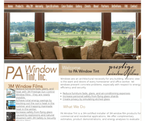 pawindowtint.com: Pennsylvania Window Tint, 3M Window Film, Sun Control, Security, Residential, Commercial
Official website of Pennsylvania Window Tint (1-800-978-9756), a 3M-authorized Dealer / Applicator of 3M window tinting films, including Scotchtint, Scotchshield, Scotchcal, Fasara, and Di-Noc / DiNoc.