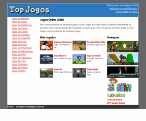 topjogos.com.br: Jogos Online Gratis - Top Jogos
Jogos online gratuitos em Flash