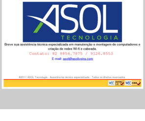 asoliveira.com: ASOL Tecnologia - Manutenção de Computadores - Instalação de redes (Wi-fi e Cabo)

