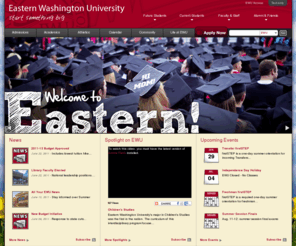 ewustartsomethingbigger.org: EWU | EWU Home
EWU is a regional, comprehensive public university located in Cheney, Washington, with programs also offered in Bellevue, Everett, Kent, Seattle, Shoreline, Spokane, Tacoma, Vancouver and Yakima.