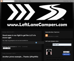 leftlanecampers.com: Left Lane Campers - Learn to Drive
Left Lane Campers is an initiative to create a social movement that educates bad drivers and increases the quality and effectiveness of transportation