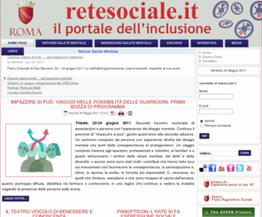 retesociale.it: Benvenuto su Retesociale.it - Salute Mentale, Inclusione Sociale, Lotta allo Stigma
Retesociale.it il portale dell'inclusione, salute mentale, inclusione sociale, lotta allo stigma