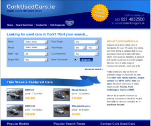 corkusedcars.ie: Used Cars Cork | Vans, 4x4s, Toyota, BMWs | Cork Used Cars
Used Cars Cork | Used Cars for sale in Cork. Shop online for a large selection of used cars, vans, 4x4s. Special offers every week