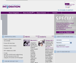 equal-imc.com: Integration – Worldwide Leader in Marketing Accountability
Integration: a worldwide leader in IMC and Accountability in Marketing