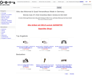 goetz-24.com: Willkommen bei Goetz Götz, Ihrem Lieferanten für Zubehör für Roller, enduro, Moto Cross und Quad
Willkommen bei Goetz Götz, Ihrem Lieferanten für Zubehör für Roller, enduro, Moto Cross und Quad