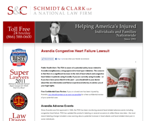 avandia-congestive-heart-failure.com: Avandia Congestive Heart Failure
The diabetes drug Avandia has been the center of controversy since reports linked the popular medication to an increased risk of congestive heart failure, heart attacks, and death. Learn more about congestive heart failure and your legal rights if you or a loved one have been injured by Avandia.