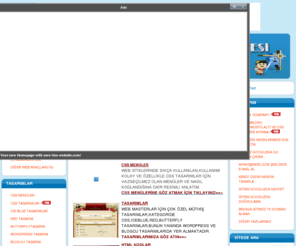 kaynakkodum.tr.gg: SİTENE EKLE KOD,TASARIM,MENU,ICON,ARAÇ,YAZI  - Ana Sayfa
WEBMASTERLARA ÖZEL HER TÜRLÜ KOD TASARIM ŞABLONLARI VE BİRBİRİNDEN ÖNEMLİ YAZILAR
