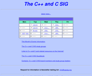 cppsig.org: C++ and C SIG
The C++ and C SIG - A Special Interest Group of the NYPC User's Group