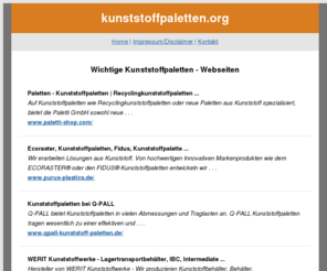 kunststoffpaletten.org: kunststoffpaletten.org - Wichtige Kunststoffpaletten - Webseiten
