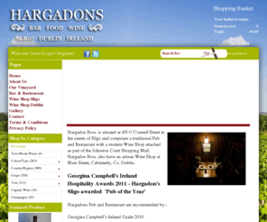 hargadons.com: Hargadons Pub and Wine - Buy Wine Online - Ireland - Sligo and Dublin - Buy Wine Online in Ireland - Hargadons Pub and Wine Merchants Ireland
Hargadons Pub and Fine Wine shops - Buy Wine Online with shops in Dublin and Sligo, Ireland - Buy Wine Online with Hargadons Pub and Fine Wine stores -  with merchants in Dublin and Sligo, Ireland - Nationwide delivery!