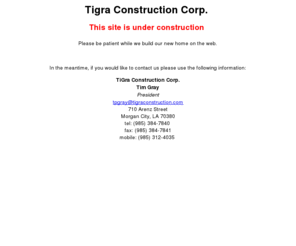 tigraconstruction.com: Tigra Construction - Morgan City, La
