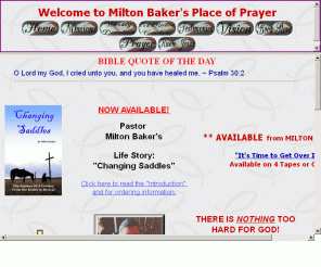 miltonbaker.org: Welcome to Milton Baker's Place of Prayer
