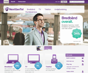 nextgentel.com: NextGenTel - bredbånd og bredbåndstjenester
Bredbåndsselskapet NextGenTel. Bredbånd basert på ADSL, ADSL2+, VDSL2, SHDSL og fiber. Tilbyr også bredbåndstelefoni, digital-TV via bredbånd, og andre bredbåndstjenester.