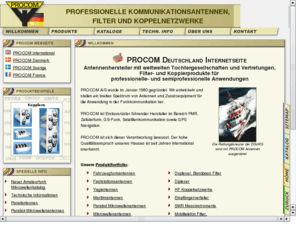 bandpass.net: PROCOM Deutschland Antennen und Filter
Antennenhersteller - PROCOM Kommunikationsantennen, Filter, Koppler