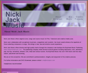 nickijack.com: Nicki Jack Music - About
Nicki Jack Music