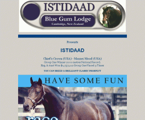 istidaad.com: Istadaad Thoroughbred Stallion at Blue Gum Lodge Cambridge New Zealand
Bluegum Lodge presents Group 1 winner Istidaad standing at Cambridge New Zealand