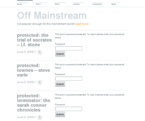 offmainstream.com: Off Mainstream
not popular enough for the mainstream world