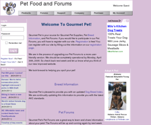 gourmet-pet.com: Gourmet Pet - Pet Forums, Gourmet Pet Products, Breed Information
Free Pet Forums And Breed Information. Find Gourmet Pet Items such as pet food, clothing, feeding dishes, and much more.