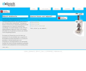 oxipack.com: Oxipack - lekdetectie / leak detection
Oxipack - lekdetectie voor vacuum en atmosferische levensmiddelenverpakkingen