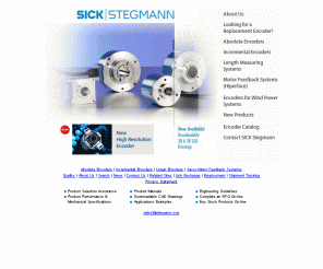 stegmann.com: Encoders including Linear Encoders Absolute Encoders and Incremental Encoders from Sick|Stegmann Encoders
Technical specifications and CAD drawings available online for our Linear Encoders, Absolute Encoders and Incremental Encoders.